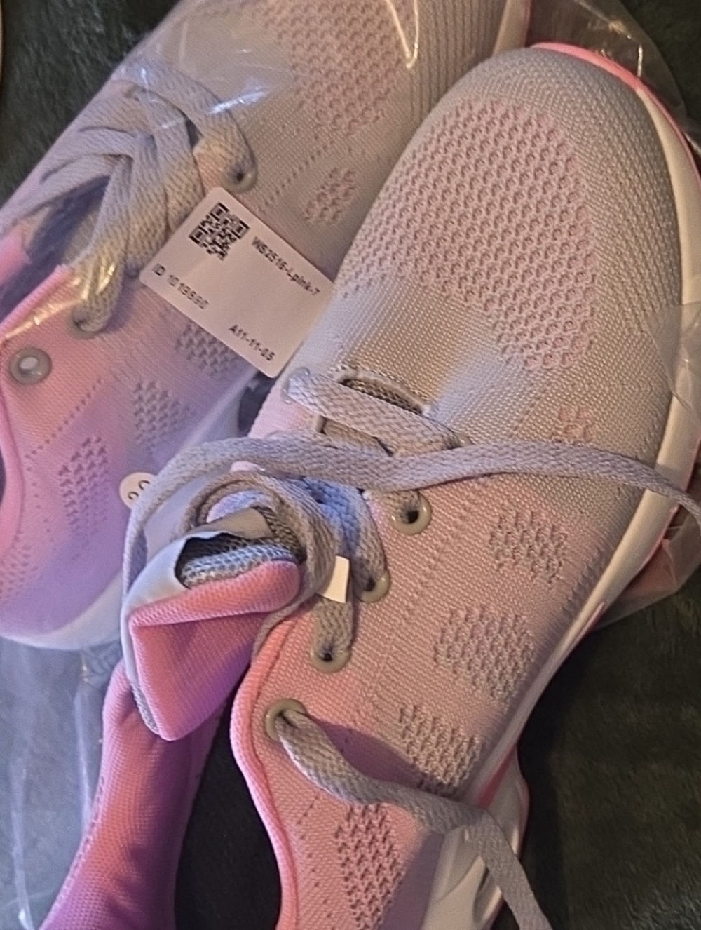 Light Pink Lace-Up Women's Athletic Sneakers
